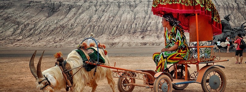 Turpan lady and her goat