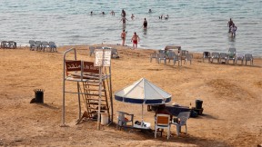Lifeguard at the Dead Sea