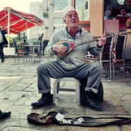 Busker at the market
